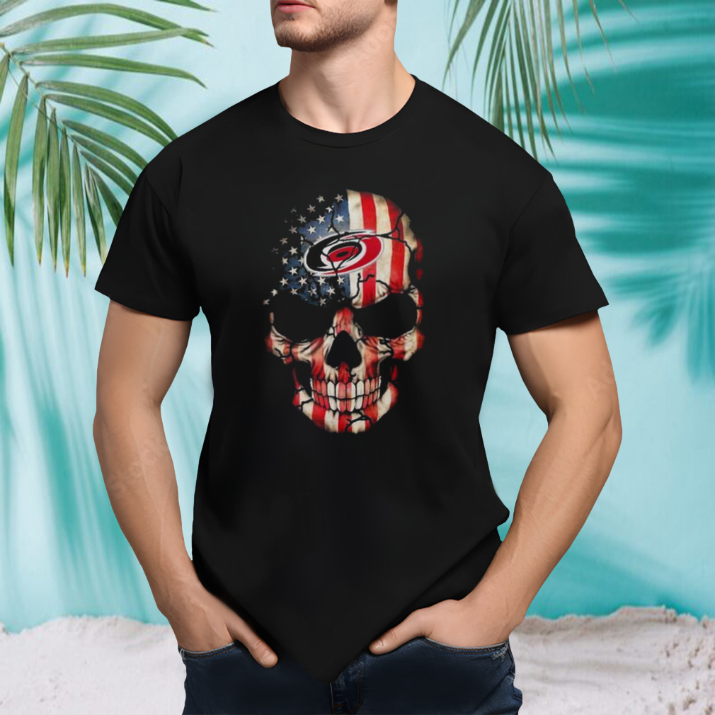 American Flag Skull Carolina Hurricanes 2023 shirt