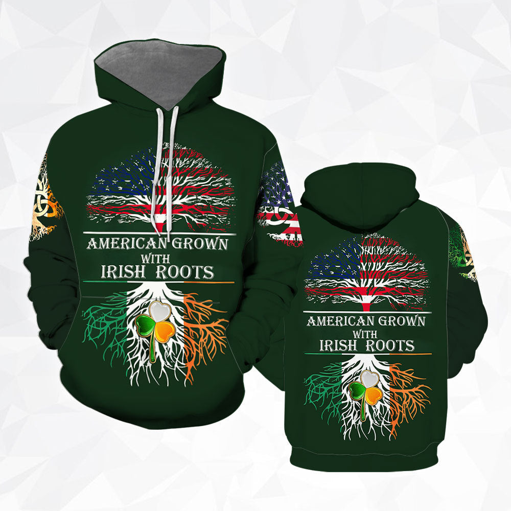 American Grown With Irish Roots Saint Patrick's Day All Over Print  For Men & Women  HT6757