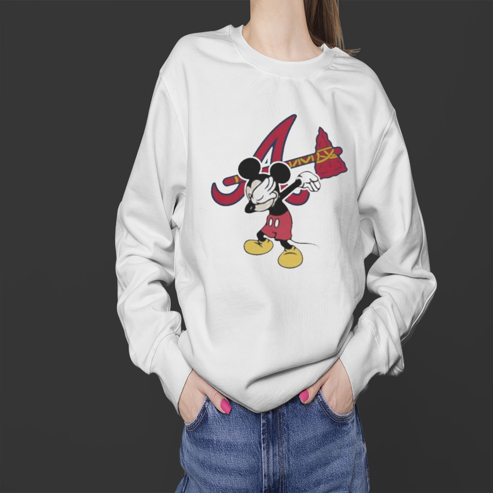 Atlanta Braves MLB Baseball Dabbing Mickey Disney Sports T Shirt -  YesItCustom