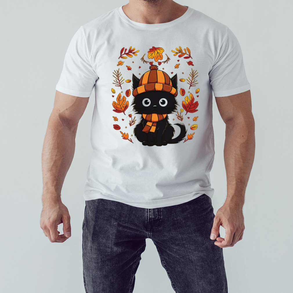 Black cat cozy fall shirt 1 Unisex shirt