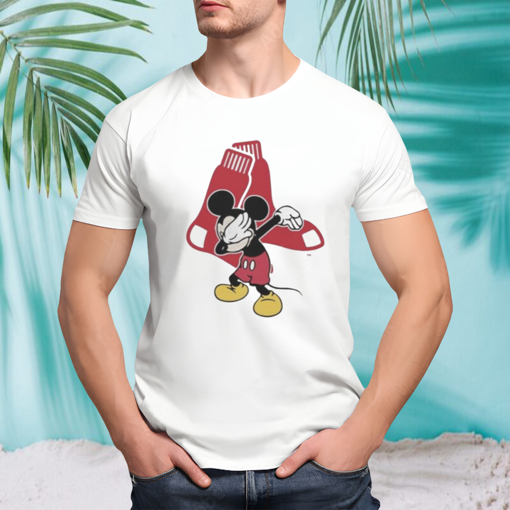 Boston Red Sox Mlb Baseball Dabbing Mickey Disney Sports T-shirt