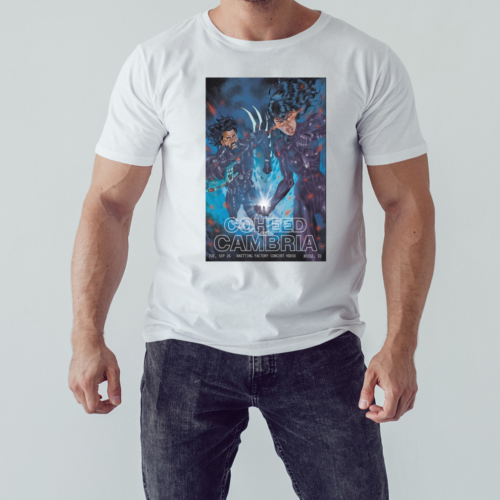 Coheed And Cambria Knitting Factory Concert House Boise ID September 26 2023 Poster shirt 1 Unisex shirt