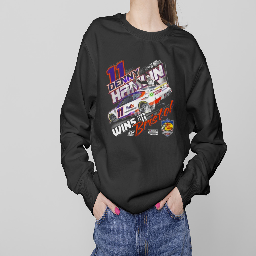 Denny Hamlin Joe Gibbs Racing Team Collection Black 2023 Race Winner Shirt 4 Sweaters