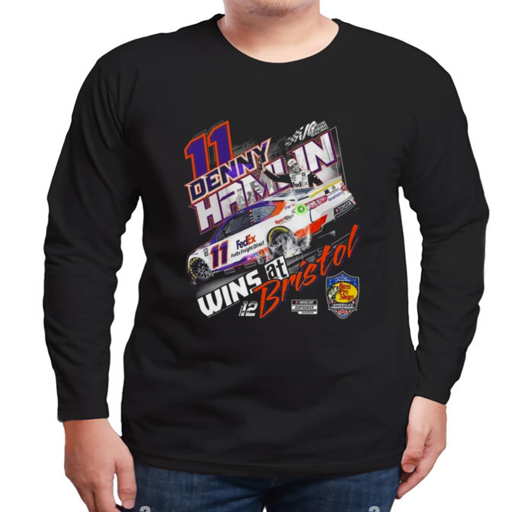 Denny Hamlin Joe Gibbs Racing Team Collection Black 2023 Race Winner Shirt 3 Longsleeve tshirt