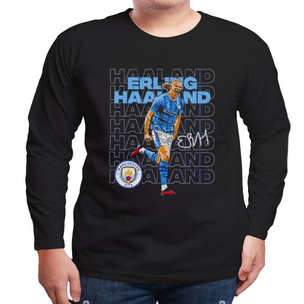 Erling Haaland Manchester City Design Premier league shirt 3 Longsleeve tshirt