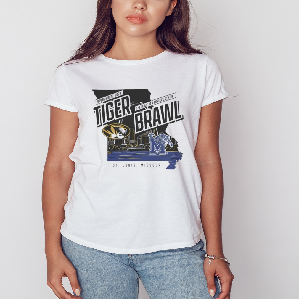 The mizzou gold mizzou tigers vs memphis tiger brawl gameday shirt 2 Women's shirt