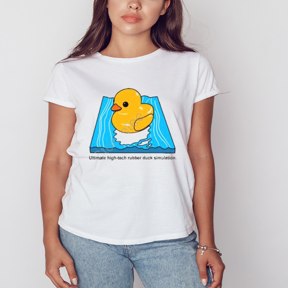 Turbo lento basic plastic duck ultimate high tech rubber duck simulation art t-shirt 2 Women's shirt