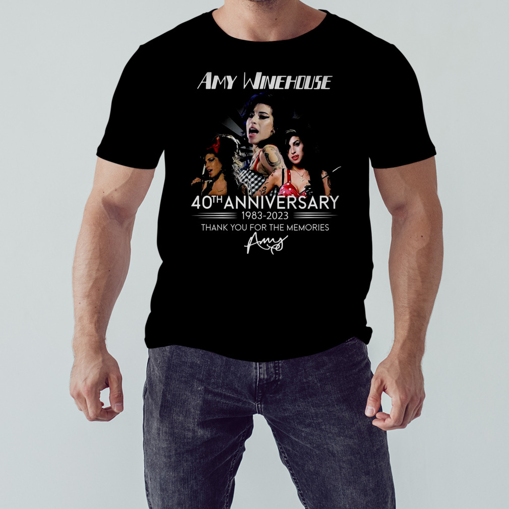 Amy Winehouse 40th Anniversary 1983 – 2023 Thank You For The Memories T-Shirt