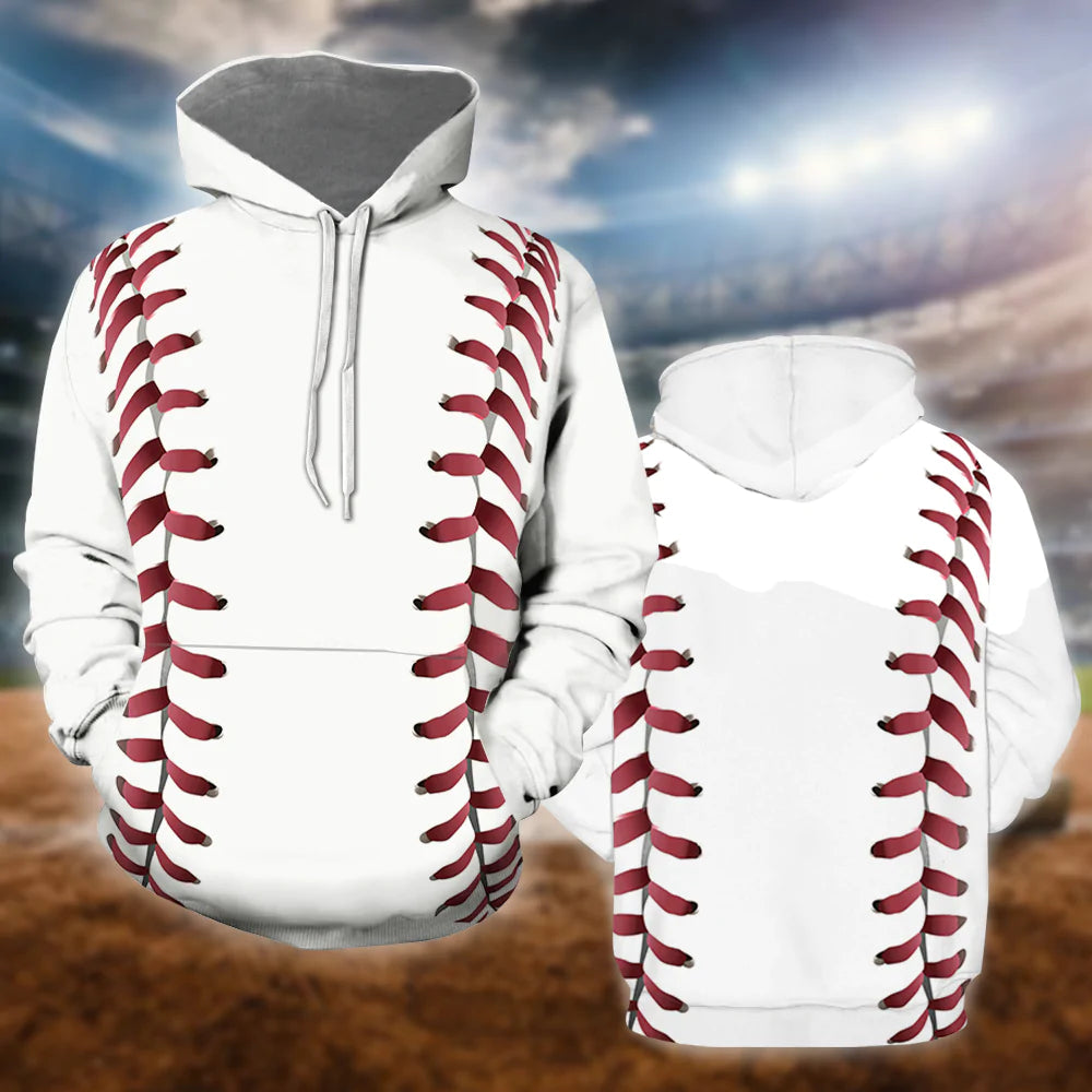 Baseball Stiches White All Over Print  For Men & Women  HP1720