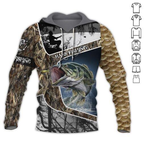 Bass Fishing Skin Camo All Over Print  For Men & Women  HT4526