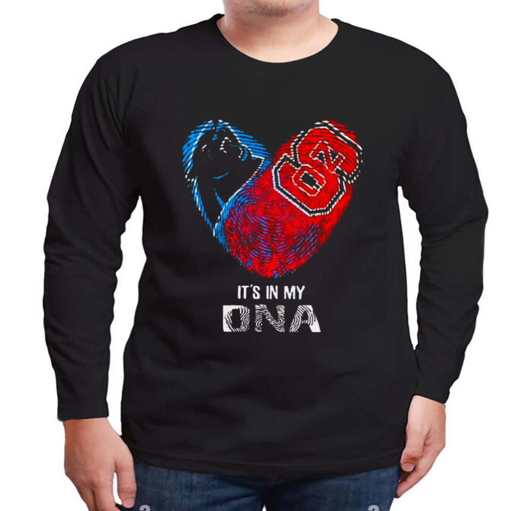 Carolina Panthers And North Carolina State Heart It's In My Dna 2023 T Shirt