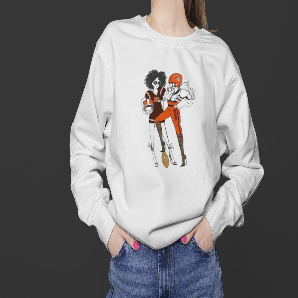 Women's G-III 4Her by Carl Banks White Cleveland Browns Football Girls  Graphic Pullover Hoodie