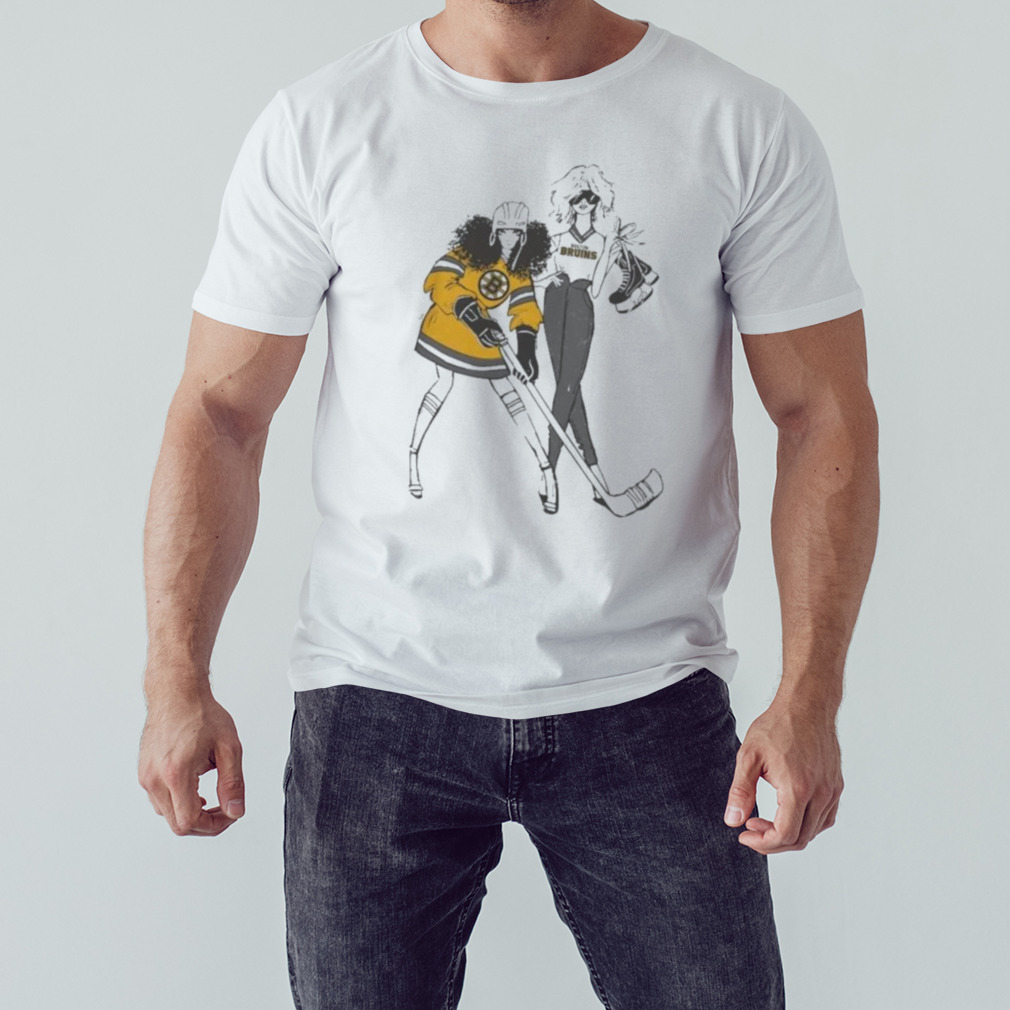 Official g III 4Her By Carl Banks White Boston Bruins Hockey Girls T Shirt  - Limotees