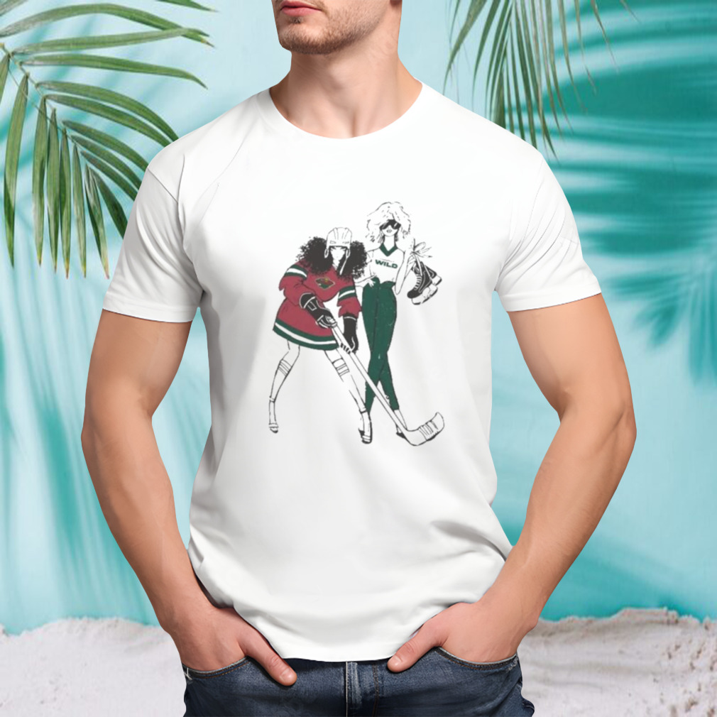 G-III 4Her By Carl Banks White Minnesota Wild Hockey Girls Fitted T-Shirt