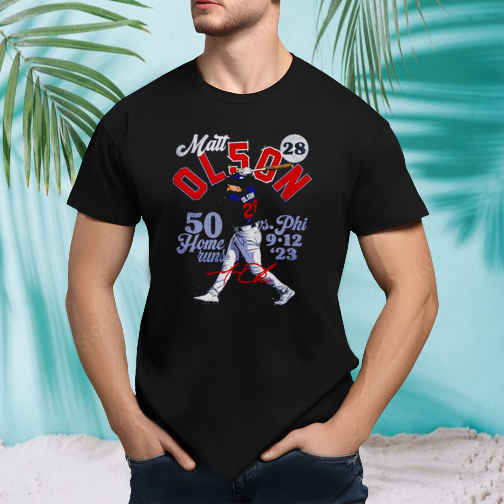 Matt Olson Atlanta 50 Homers baseball shirt