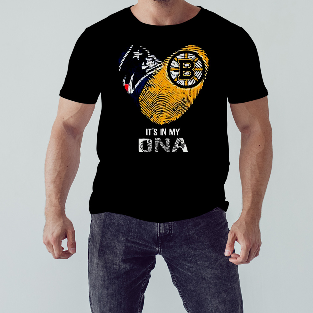 Boston Bruins New England Patriots Boston Red Sox Boston Celtics It's In My  DNA T-Shirt - TeeNavi