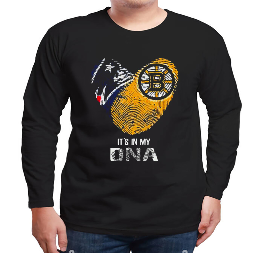 Boston Bruins New England Patriots Boston Red Sox Boston Celtics It's In My  DNA T-Shirt - TeeNavi