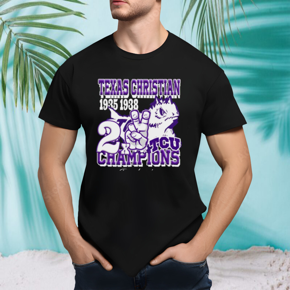 Texas Christian 1935 1938 2x Tcu Champions Graphic T-shirt