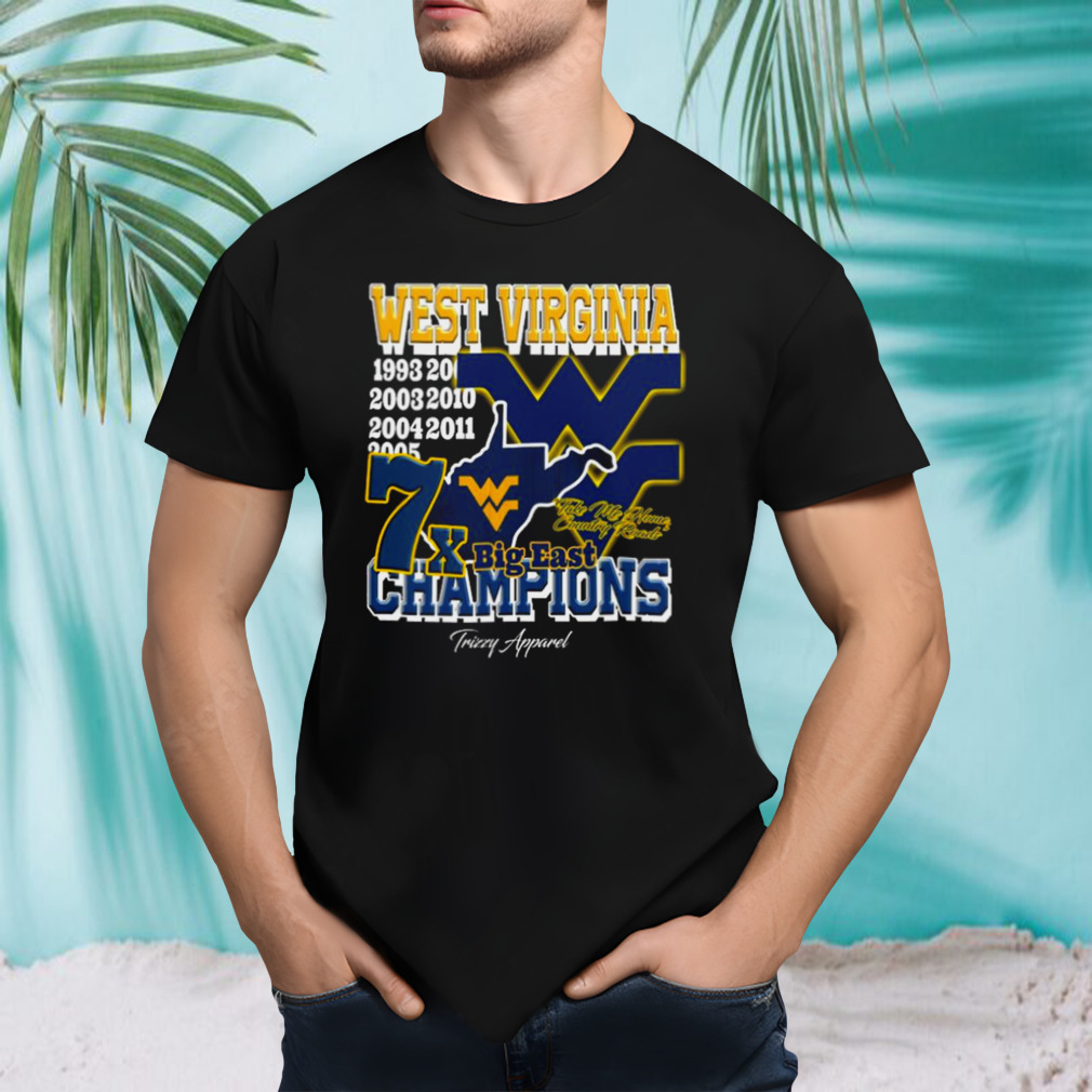 West Virginia Football 7x Big East Champions Take Me Home Country Roads Graphic T-shirt