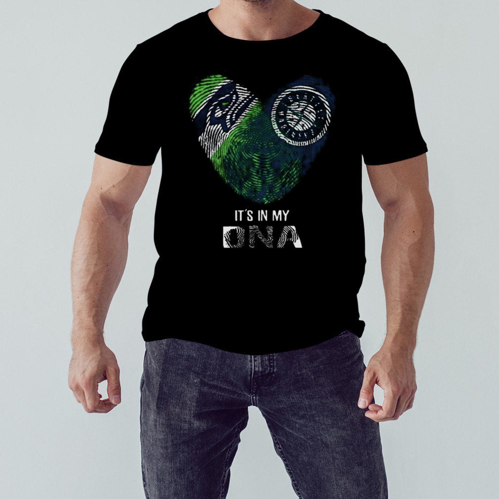 Seattle Seahawks And Seattle Mariners Heart It%E2%80%99s In My DNA 2023 Shirt ab3d97 0
