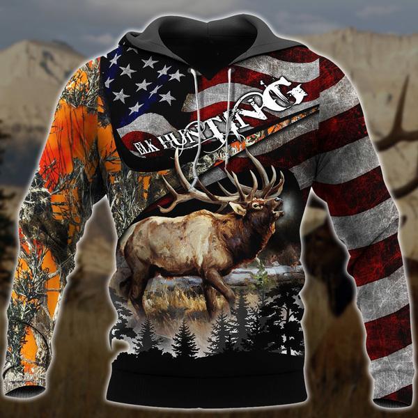 Elk Hunting All Over Print  For Men & Women  HT4927