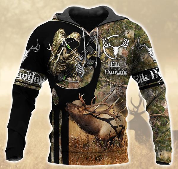 Elk Hunting Black All Over Print  For Men & Women  HT5156