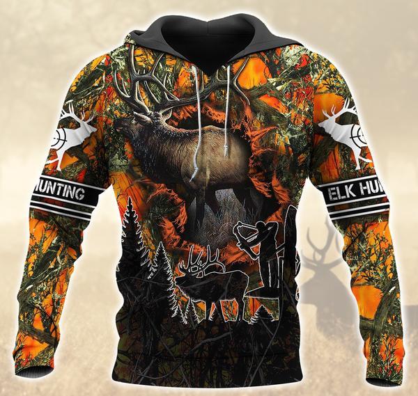 Elk Hunting Orange All Over Print  For Men & Women  HT5101