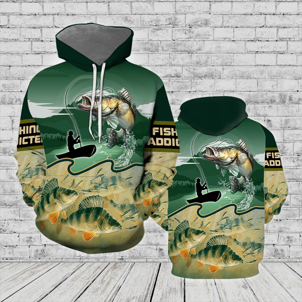 Fishing Addicted All Over Print  For Men & Women  HT9340