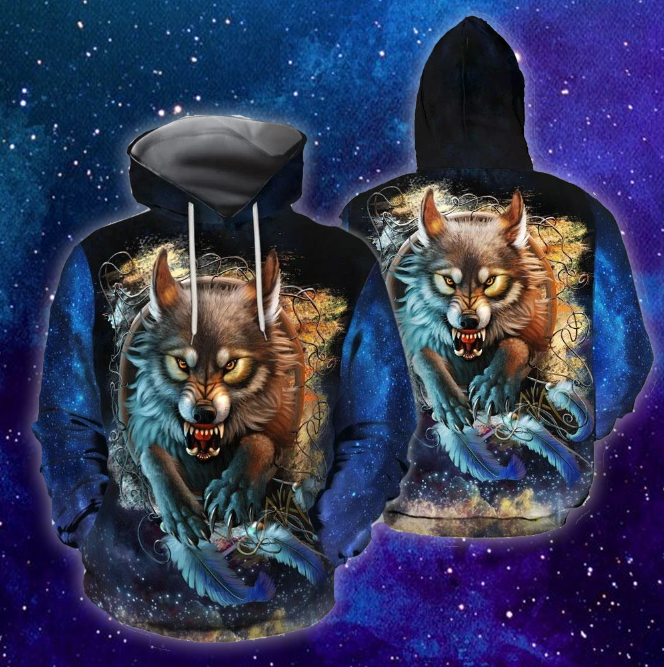 Galaxy Wolf All Over Print  For Men & Women  HT9263