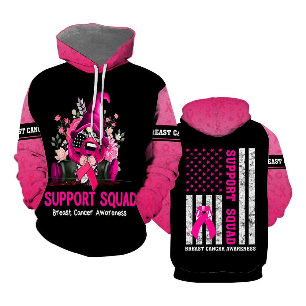 Gnomes Support Squad Pink Breast Cancer All Over Print  For Men & Women  HP5490