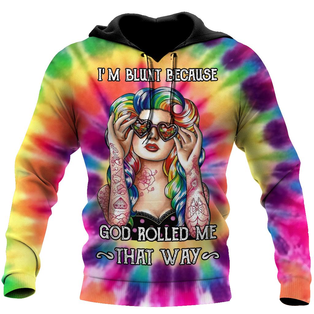 God Rolled Me Hippie  All Over Print  For Men & Women  HT7446