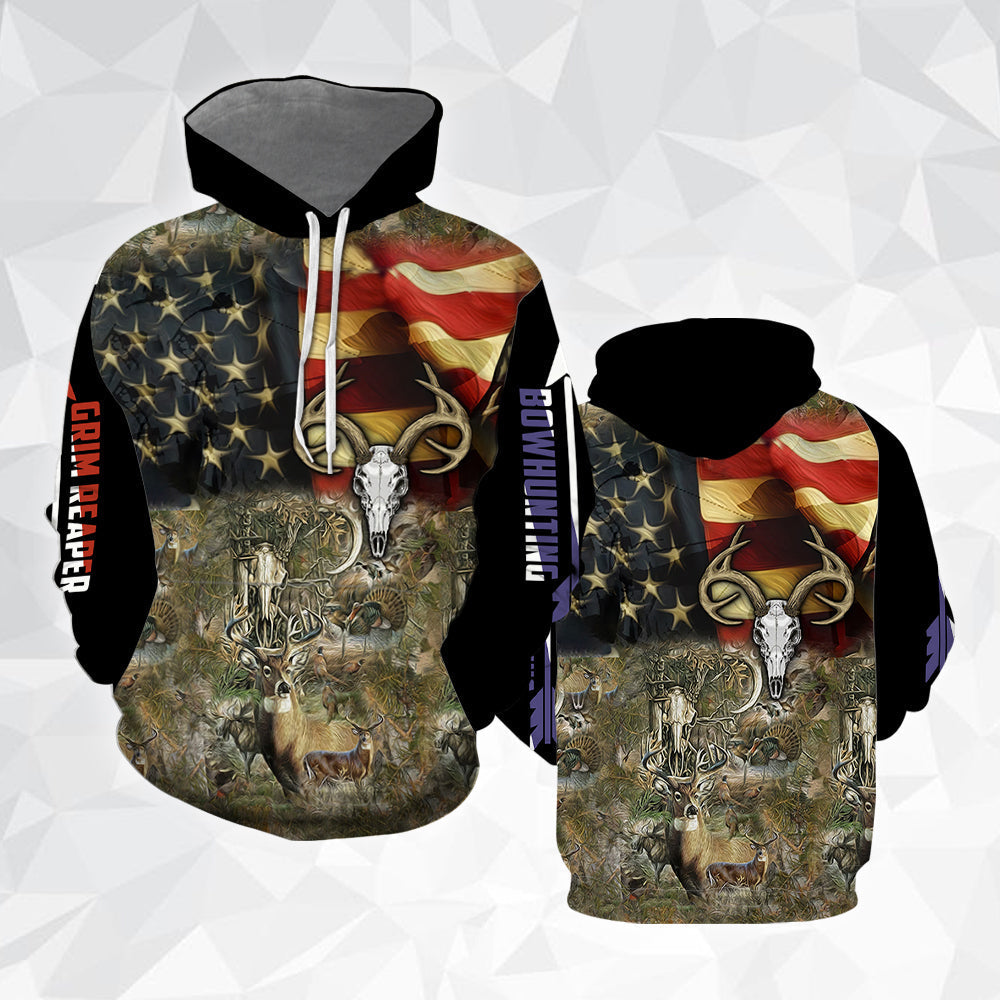 Grim Reaper Bowhunting Deer All Over Print  For Men & Women  HT5114