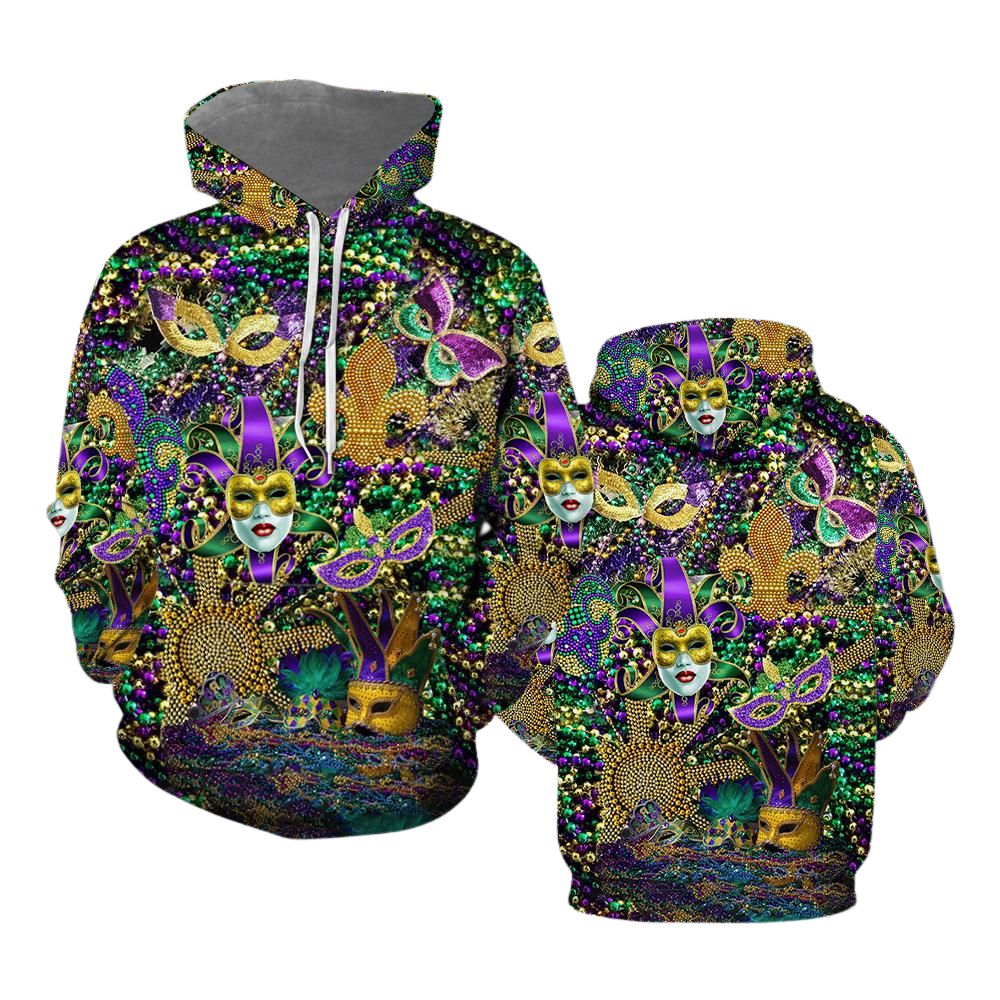 Happy Mardi Gras Fat Tuesday Carnival Color Festival All Over Print  For Men & Women  HP1758