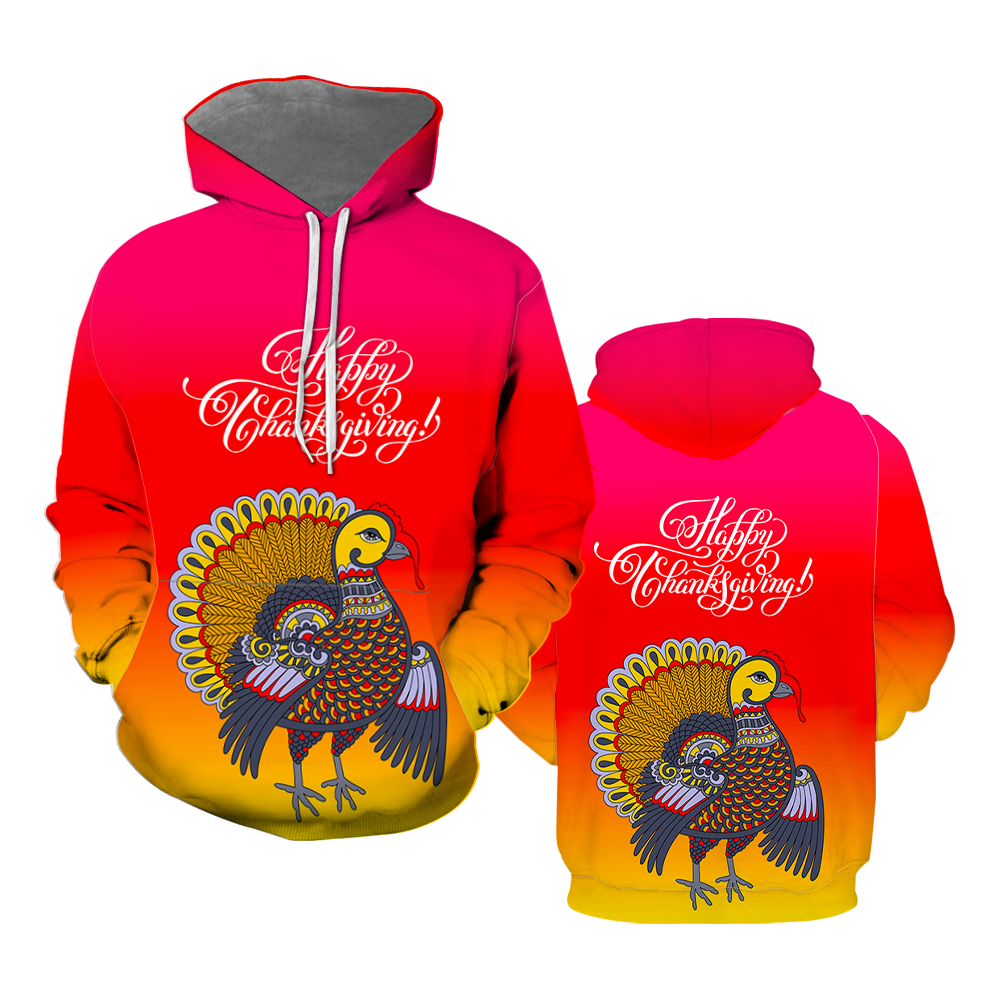 Happy Thanksgiving Turkey All Over Print  For Men & Women  HP2619