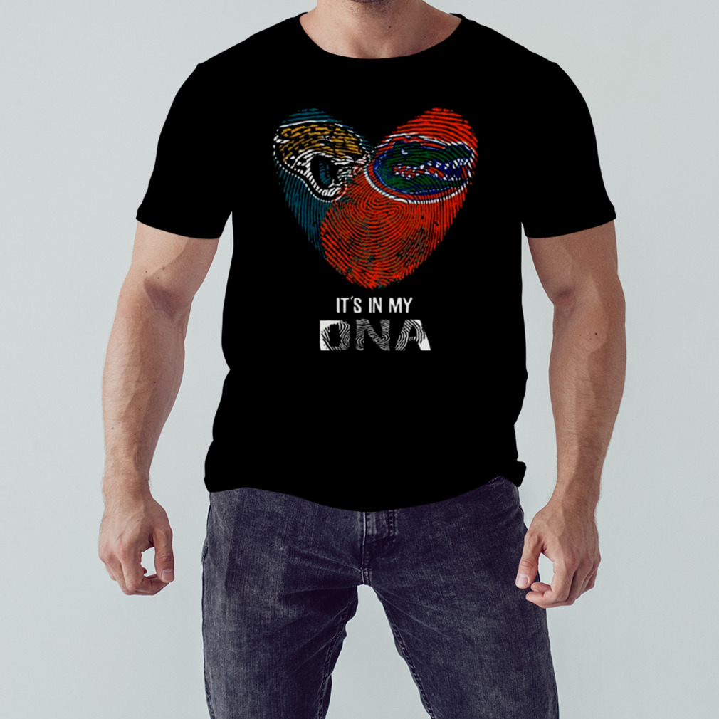 Jacksonville Jaguars And Florida Gators Heart It’s In My DNA 2023 shirt