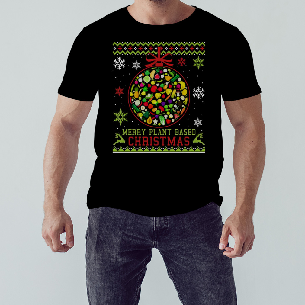 Merry Plant Based Christmas Vegan shirt