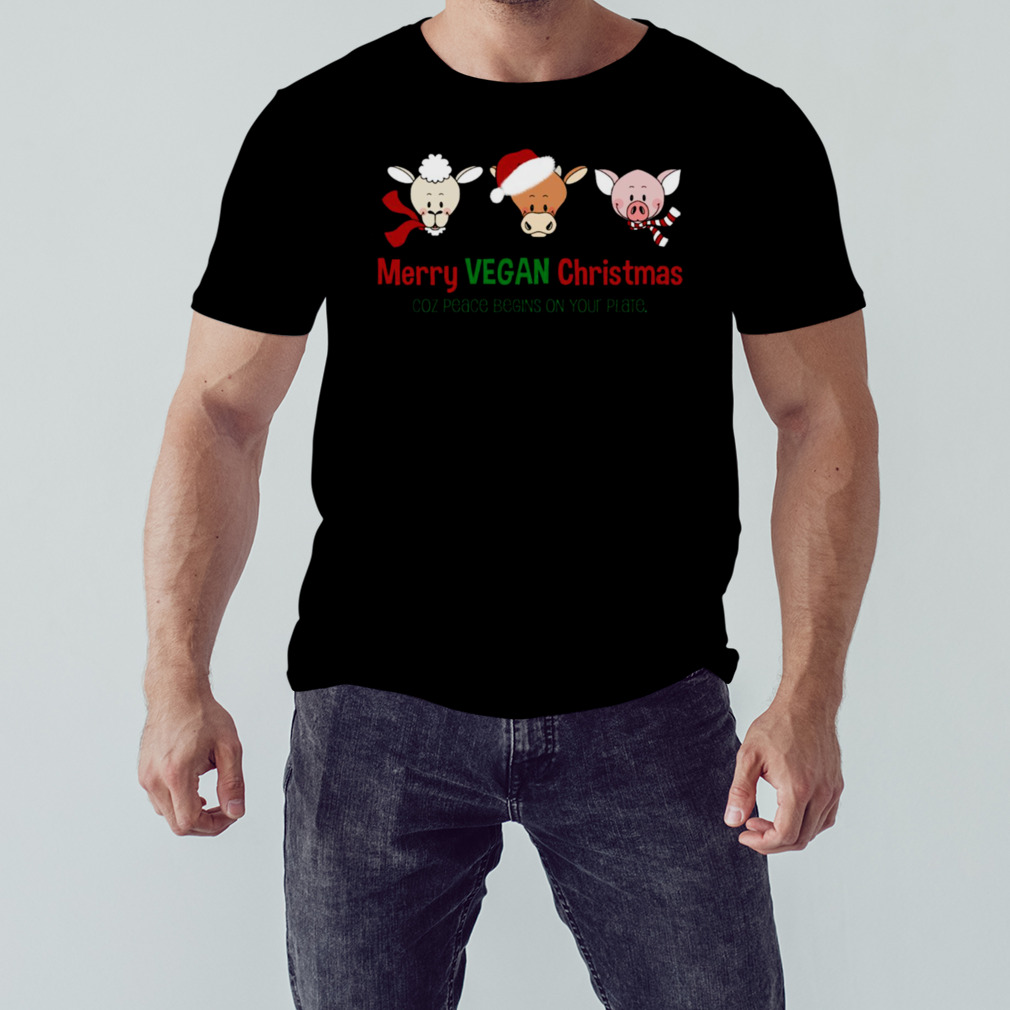 Merry Vegan Christmas Relaxed Fit shirt