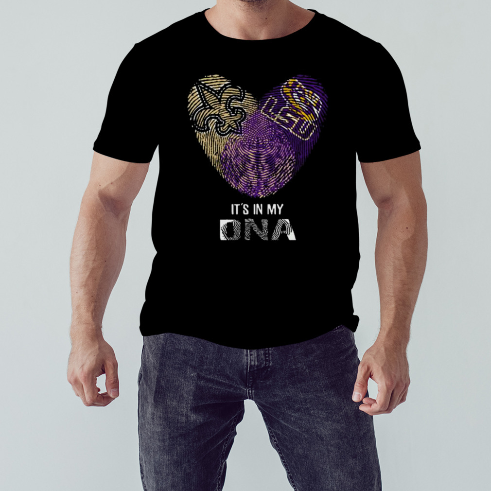 New Orleans Saints And LSU Tigers Heart It’s In My DNA 2023 shirt
