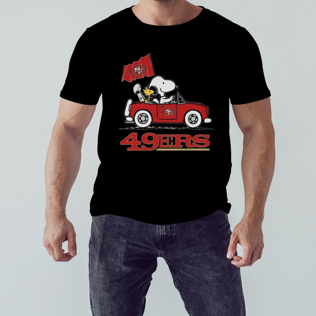 Snoopy And Woodstock San Francisco 49ers Driving Car 2023 shirt