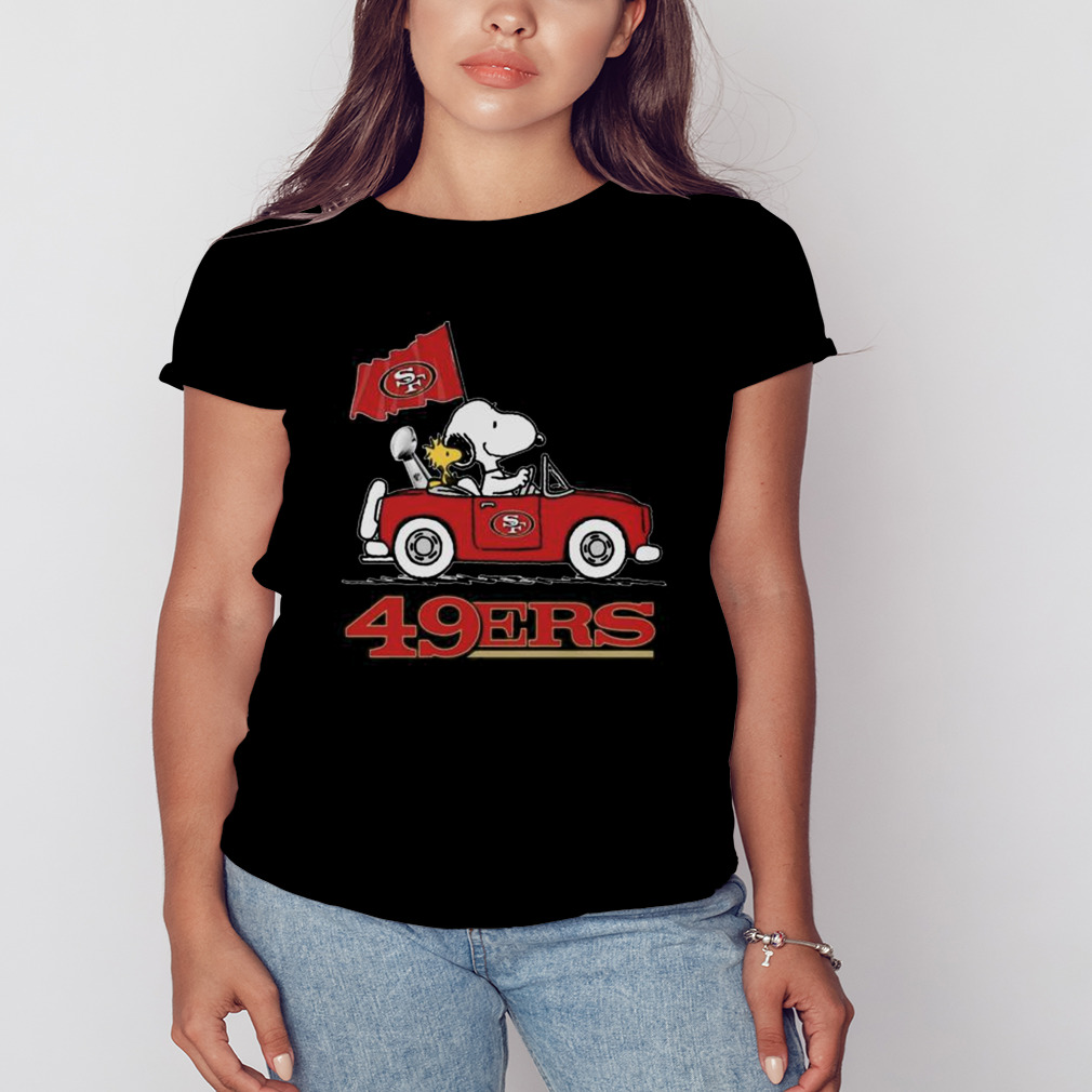 Snoopy and Woodstock drive car San Francisco 49Ers shirt, hoodie