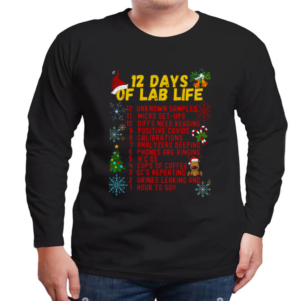 12 Days Of Lab Life Christmas Medical Laboratory Scientist shirt 3 Longsleeve tshirt