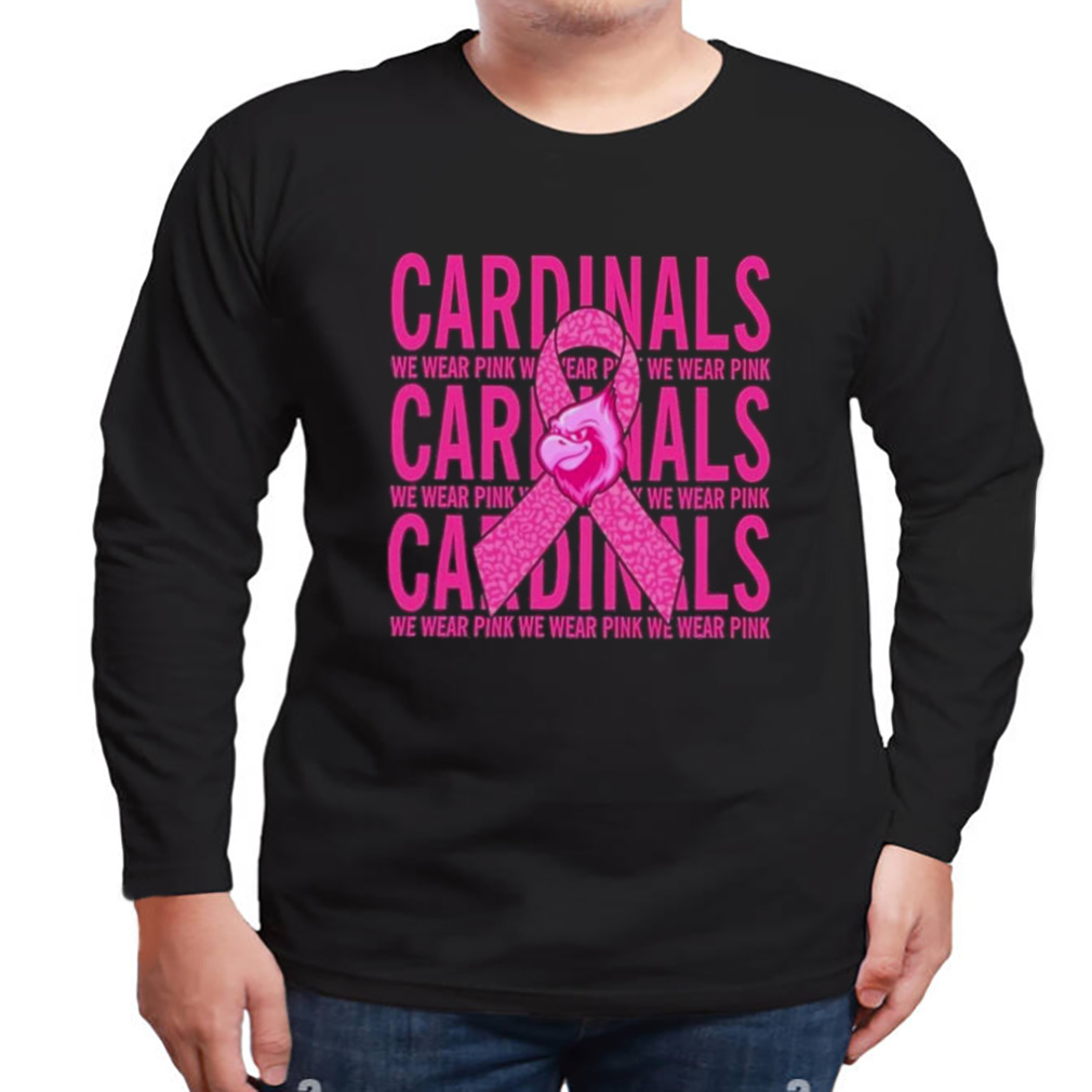 Arizona Cardinals Mascot We Wear Pink Cancer T Shirt