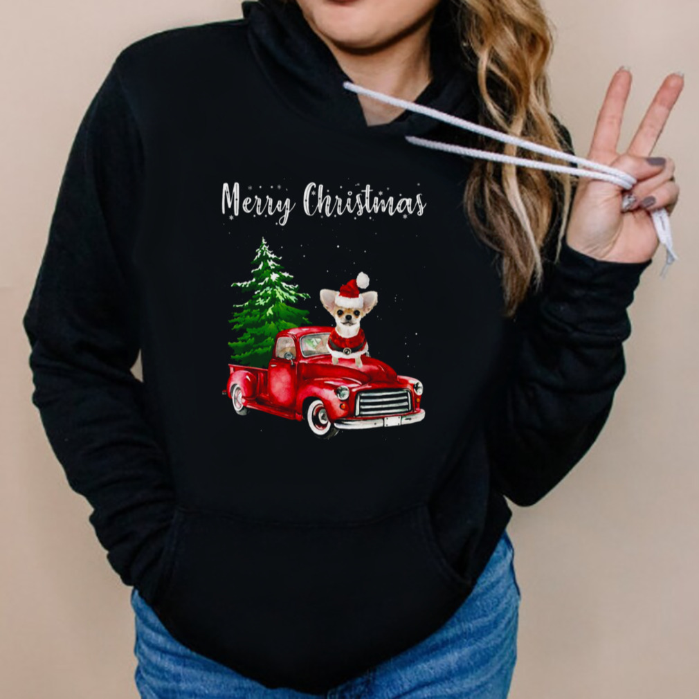 Chihuahua Christmas Tree Red Truck Pajamas shirt 5 Hoodies