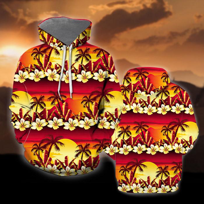 Hawaiian Tropical Sunset Hibiscus All Over Print  For Men & Women  HO2005