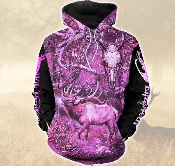 Hunting - Elk Hunter Purple All Over Print  For Men & Women  HT5009