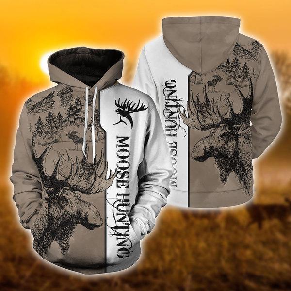 Hunting - Moose Hunter  All Over Print  For Men & Women  HT5303