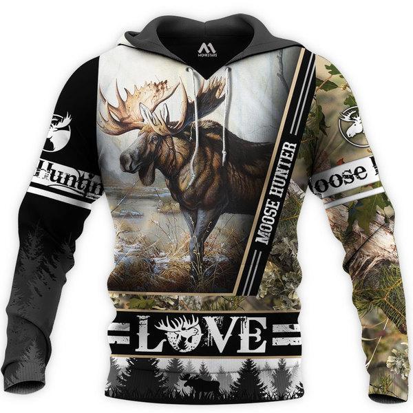 Hunting - Moose Hunter Love Camo All Over Print  For Men & Women  HT5295