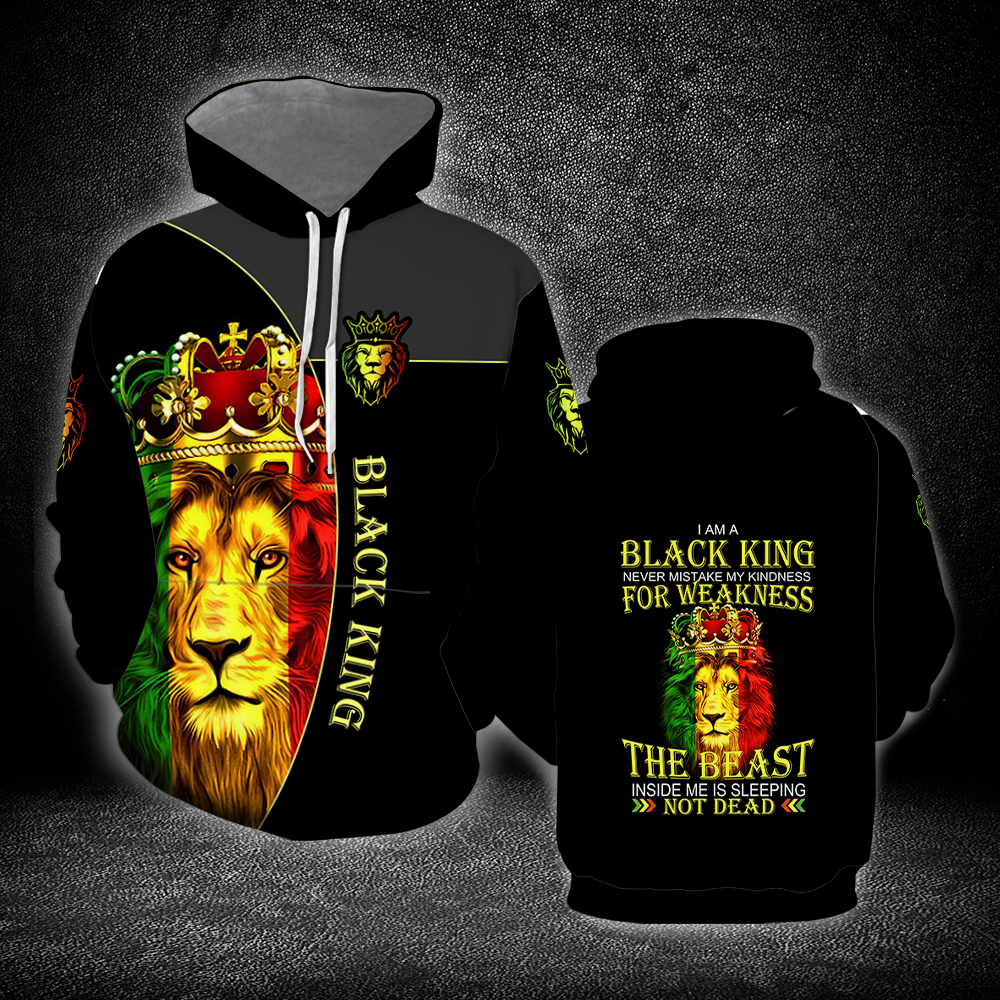 I Am A Black King Lion All Over Print  For Men & Women  HT9555