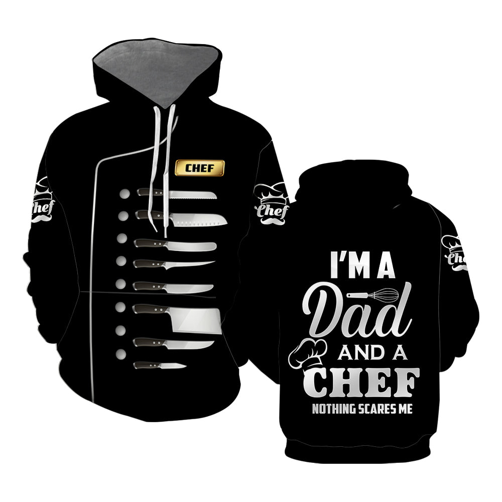 I'm A Dad And A Chef Nothing Scares Me All Over Print  For Men & Women  HP5420