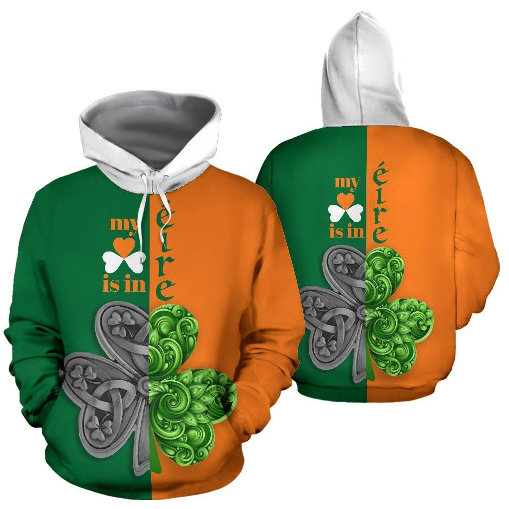 Irish Saint Patrick's Day Shamrock Celtic Cross All Over Print  For Men & Women  HT5746